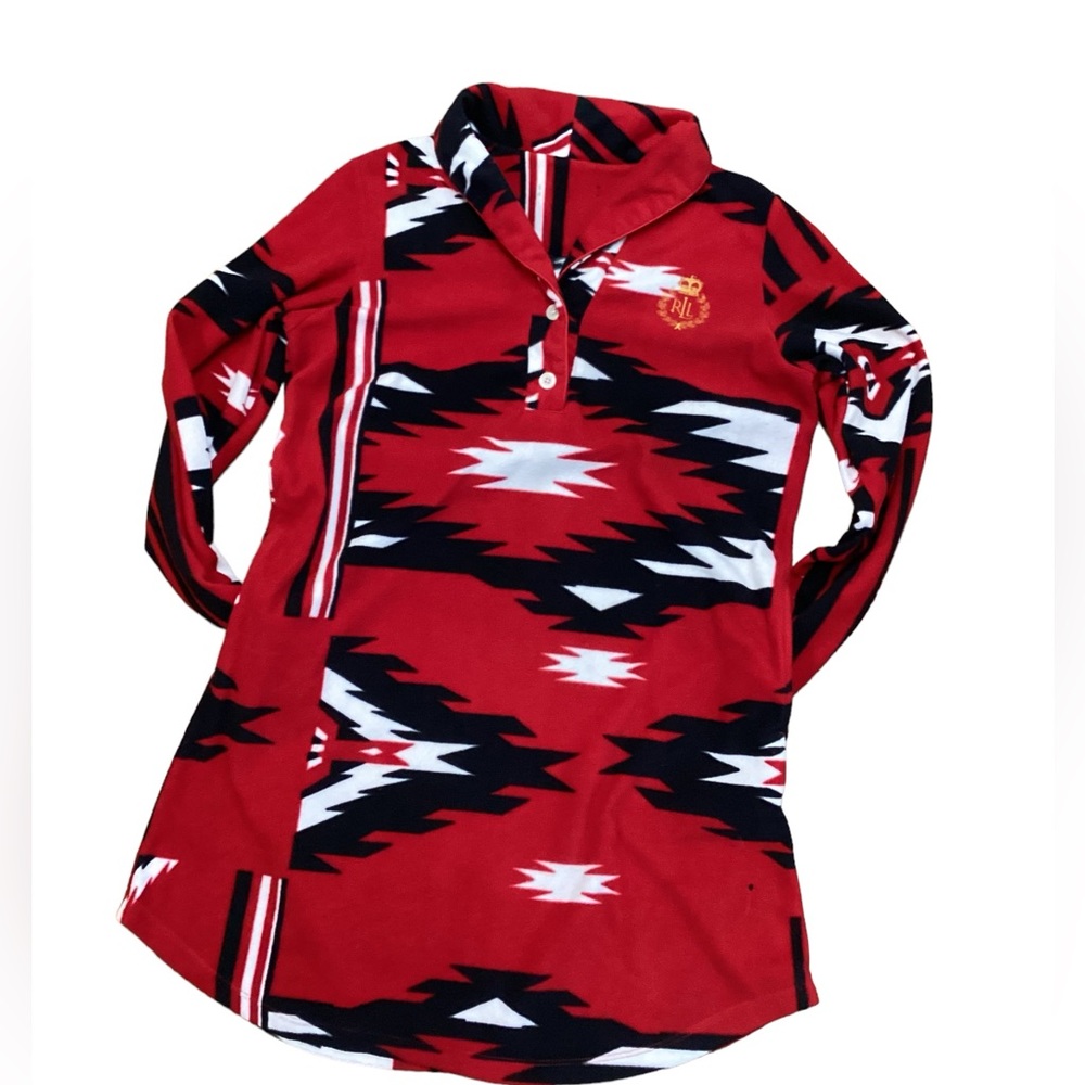 Lauren Ralph Lauren Y2k fleece sleep shirt. Medium - Picture 6 of 8
